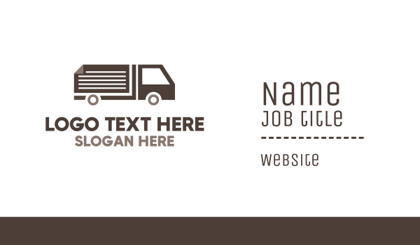 Document Page Truck Business Card Design Image Preview