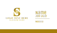 Gradient Gold S Business Card Design