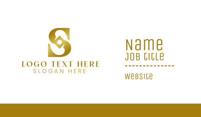 Gradient Gold S Business Card Image Preview