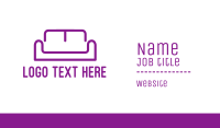 Purple Furniture Sofa Business Card Image Preview