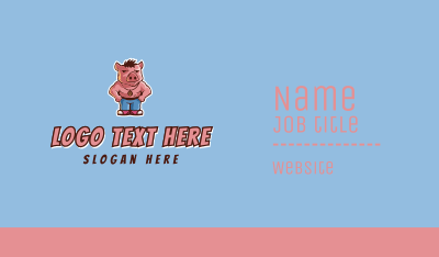Muscle Pig Hog Business Card Image Preview