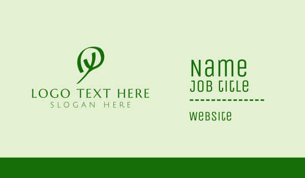 Green Letter Y Company  Business Card Design Image Preview