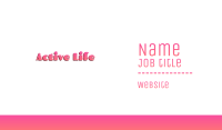 Classy Pink Wordmark Business Card Design