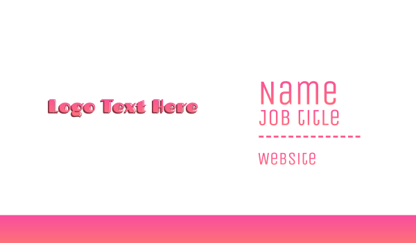 Classy Pink Wordmark Business Card Design Image Preview