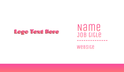 Classy Pink Wordmark Business Card Image Preview