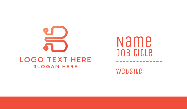 Digital Lettermark B Business Card Design Image Preview