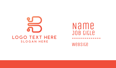 Digital Lettermark B Business Card Image Preview