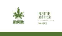 Green Marijuana Outline Business Card Image Preview