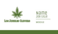 Green Marijuana Outline Business Card Image Preview