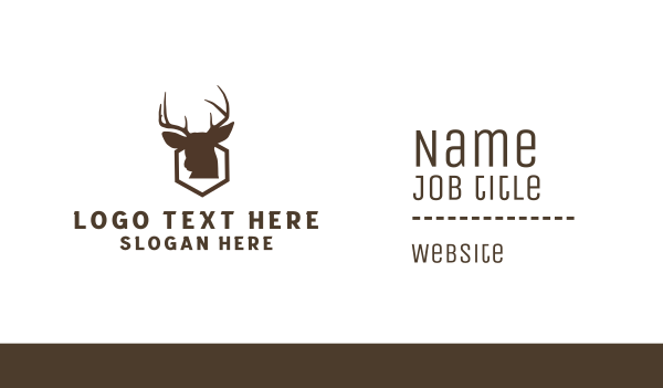 Deer Hexagon Business Card Design Image Preview