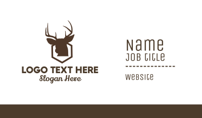 Deer Hexagon Business Card