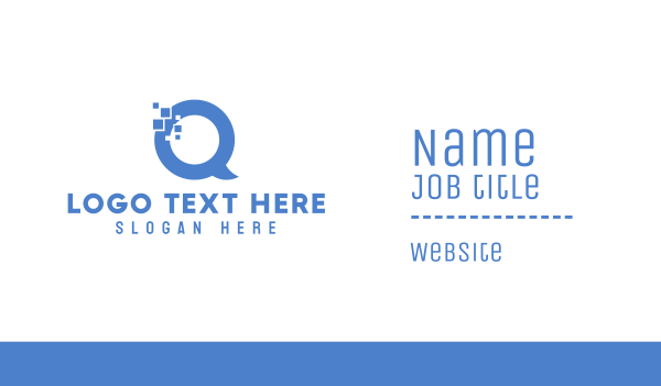 Letter Q Chat Business Card Design Image Preview