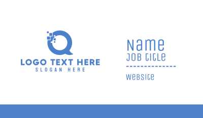 Letter Q Chat Business Card Image Preview