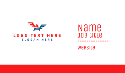 Political Winged Letter A Business Card Image Preview