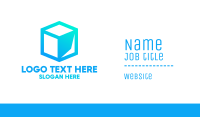 Abstract Blue Cube Business Card Image Preview