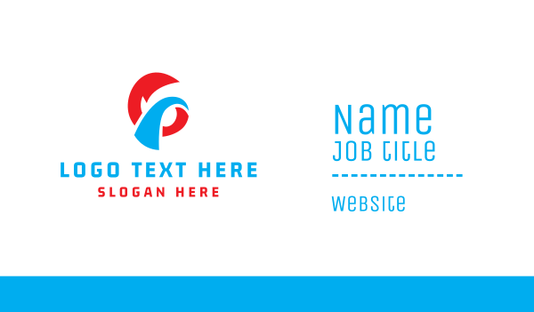 Red Blue G Stroke Business Card Design Image Preview