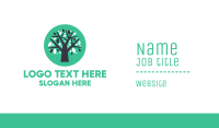 Blue Green Tree  Business Card Image Preview