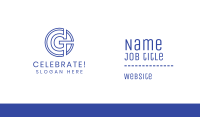 G Coin Outline Business Card Image Preview