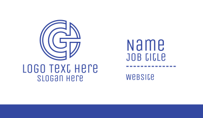 G Coin Outline Business Card