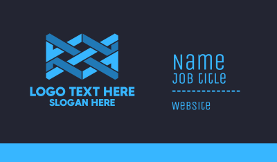 Blue Shape Business Card Image Preview