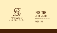 Brown S Outline Business Card Image Preview