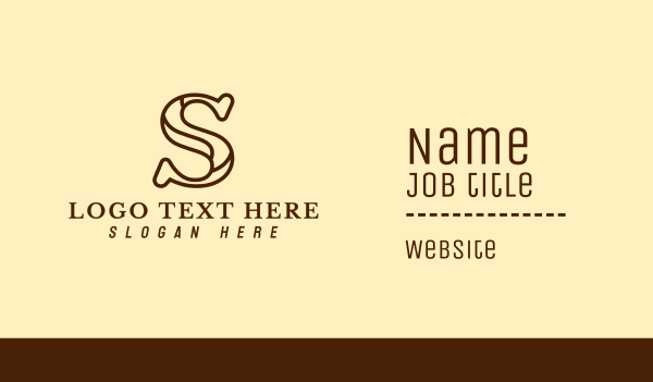 Brown S Outline Business Card Design Image Preview