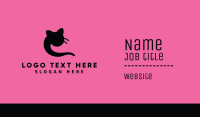 Black Cat Letter C Business Card Image Preview