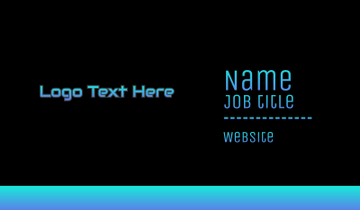 Techy Gradient Blue Business Card Image Preview