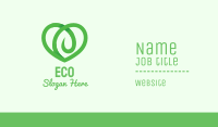 Green Eco Heart Business Card Image Preview
