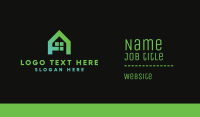 Green A House Business Card Image Preview