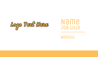 Retro Yellow Wordmark Business Card Image Preview