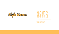 Retro Yellow Wordmark Business Card Image Preview