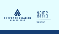 Blue Paper Airplane  Business Card Image Preview