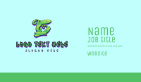 Green Graffiti Art Letter C Business Card Preview