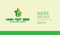 Thumbs Up Avocado Mascot Business Card Image Preview