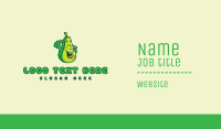 Thumbs Up Avocado Mascot Business Card Preview