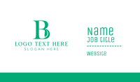 Green B Leaf Business Card Image Preview