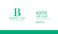 Green B Leaf Business Card Image Preview