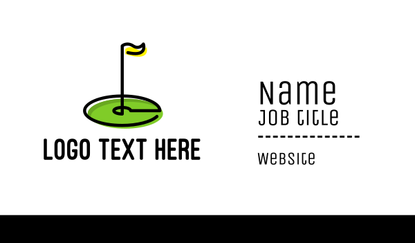 Golf Flag Green Business Card Design Image Preview