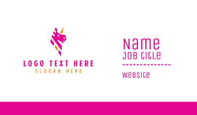 Pink Unicorn Business Card Image Preview
