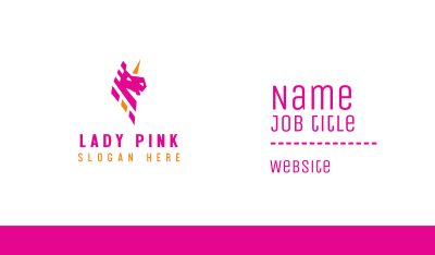 Pink Unicorn Business Card Image Preview