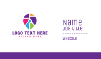 Multicolor Location Pin Icon Business Card Preview