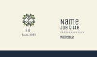 Organic Leafy Emblem Lettermark Business Card Image Preview
