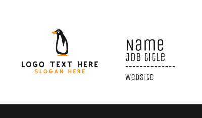 Cute Penguin Business Card Image Preview