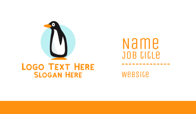 Cute Penguin Business Card Image Preview