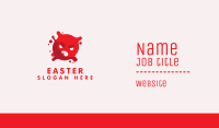 Red Angry Virus Mascot Business Card Image Preview