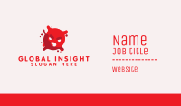 Red Angry Virus Mascot Business Card Image Preview
