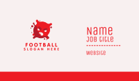 Red Angry Virus Mascot Business Card Image Preview