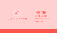 Pink Bakery Lettermark Business Card Image Preview