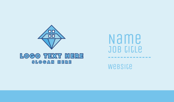 Polygon House Diamond Business Card Design Image Preview
